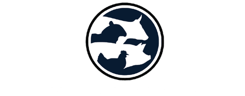 Logo of The Livestock Conservancy featuring silhouettes of various farm animals, including a cow, sheep, and chicken, emphasizing the organization's focus on preserving endangered livestock breeds.